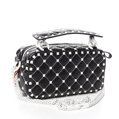 Valentino Garavani Lambskin Free Rockstud Spike Camera Bag Black 2 of 8