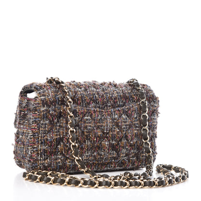 Chanel Tweed Quilted Mini Rectangular Flap Beige 3 of 9