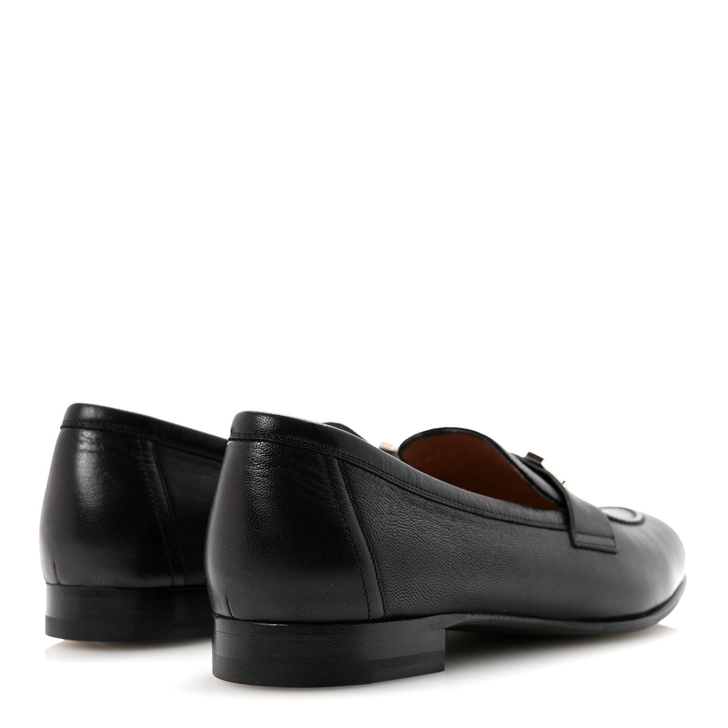 Hermes Goatskin Womens Paris Loafers 37 Black 5 of 10
