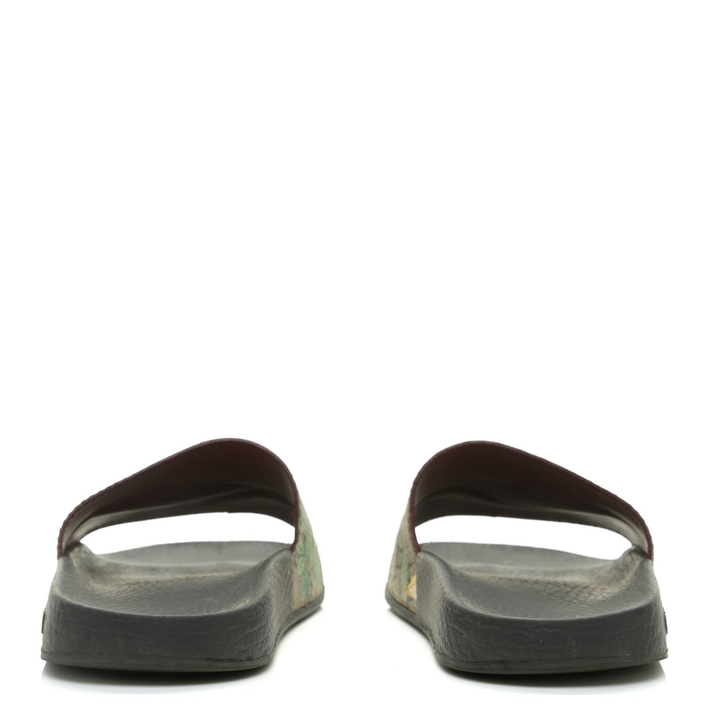 GG Supreme Monogram Tian Womens Slide Sandals 35 Beige Multicolor
