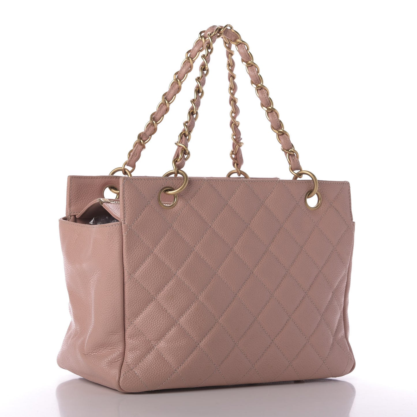 Caviar Quilted Petit Timeless Shopping Tote PTT Pink