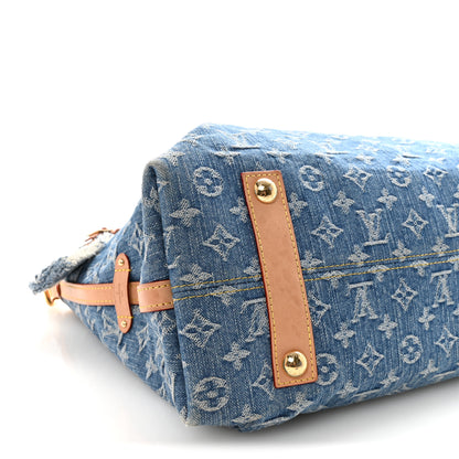 Louis Vuitton Monogram Denim CarryAll MM Blue 9 of 10