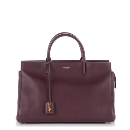 Saint Laurent Calfskin Medium Rive Gauche Cabas Bordeaux 1 of 8