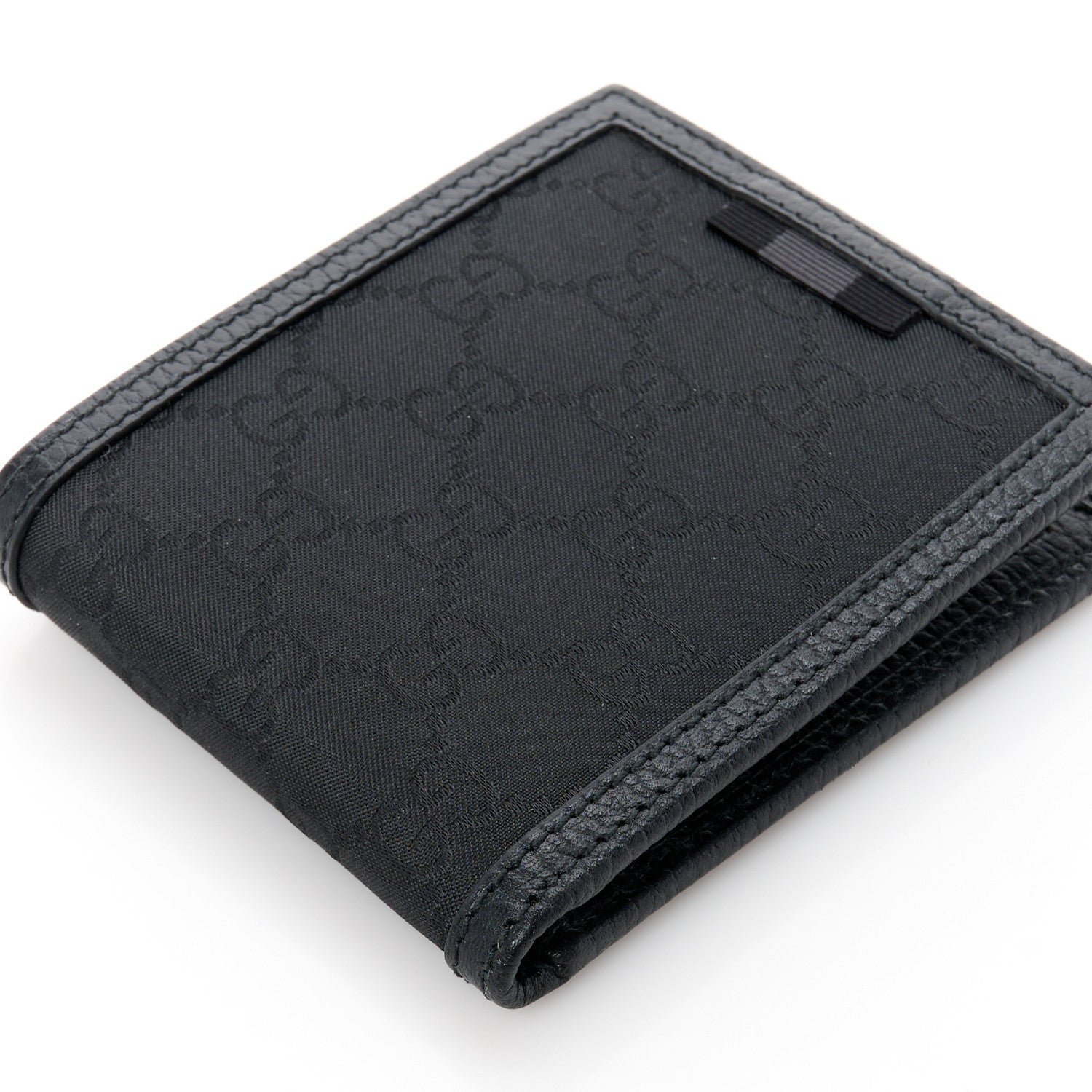 Gucci Nylon Monogram Bi-Fold Wallet Black 10 of 11