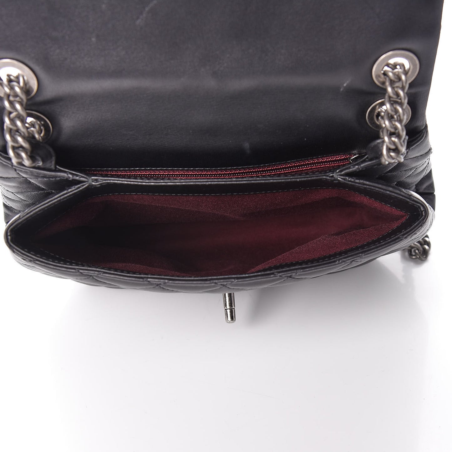 Lambskin Quilted Small Daily Supple Flap Black