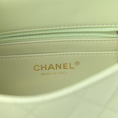 Chanel Lambskin Quilted Mini Pearl Crush Flap Light Green 6 of 9