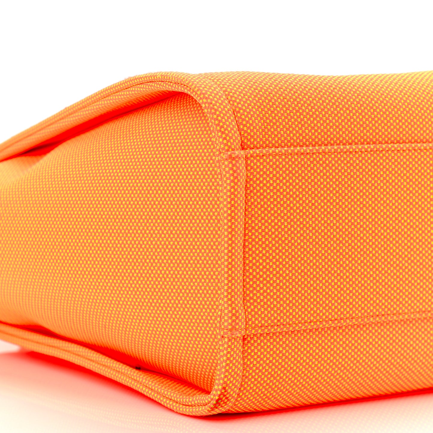 Mixed Fibers Calfskin Small Deauville Tote Orange Yellow