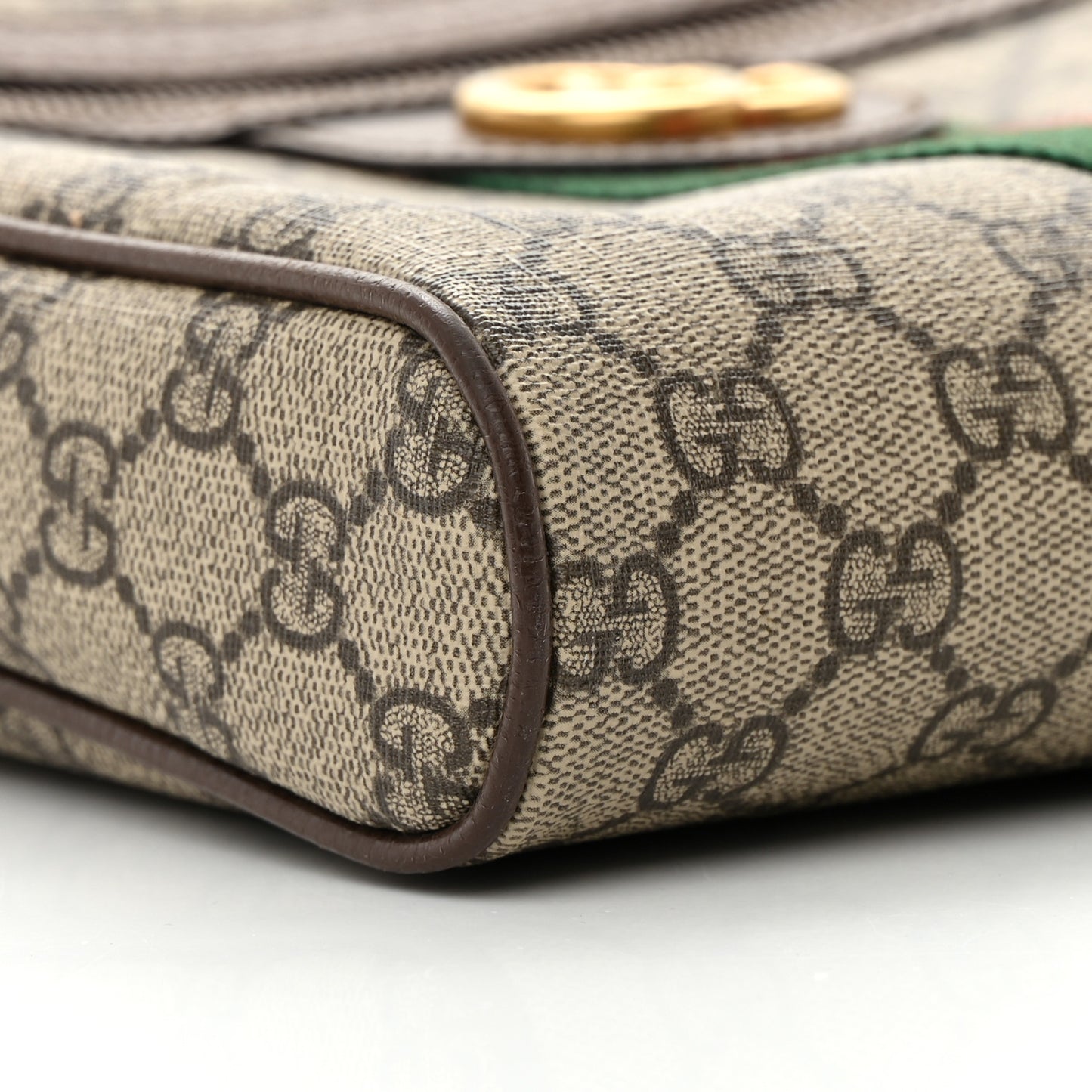 GG Supreme Monogram Web Small Ophidia Messenger Bag Brown