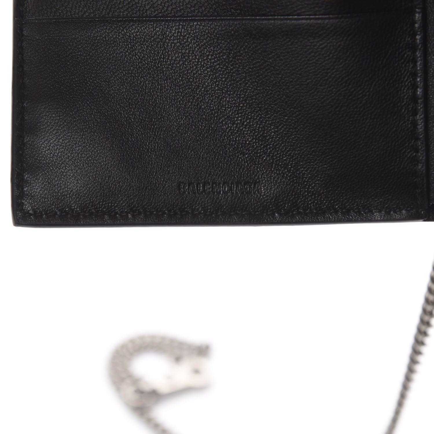 Balenciaga Coated Canvas Losange Monogram Bifold Chain Wallet Black Grey 5 of 5