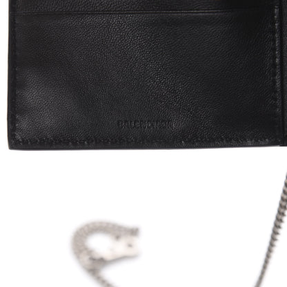 Balenciaga Coated Canvas Losange Monogram Bifold Chain Wallet Black Grey 5 of 5