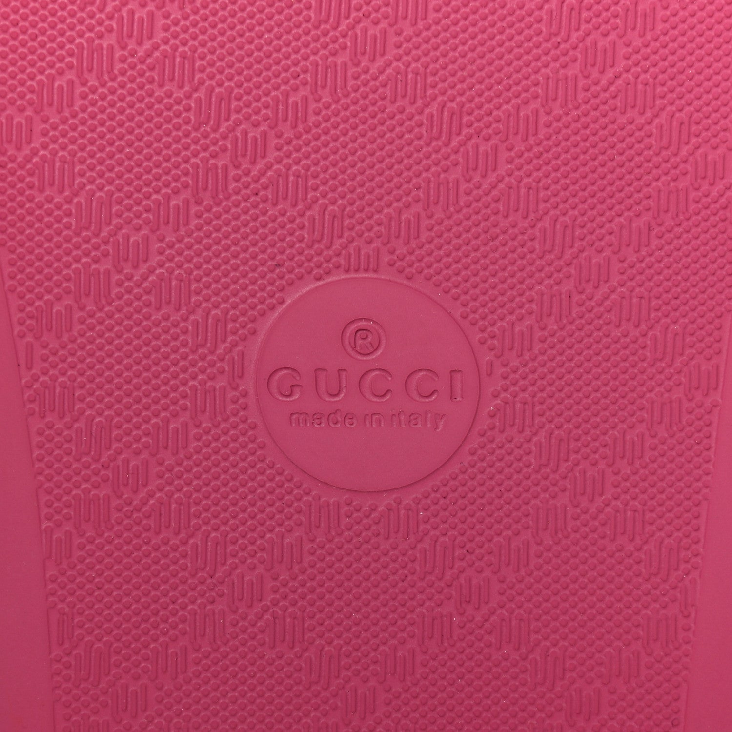 Gucci Rubber Womens Logo Slide Sandals 36 Fuchsia 6 of 8
