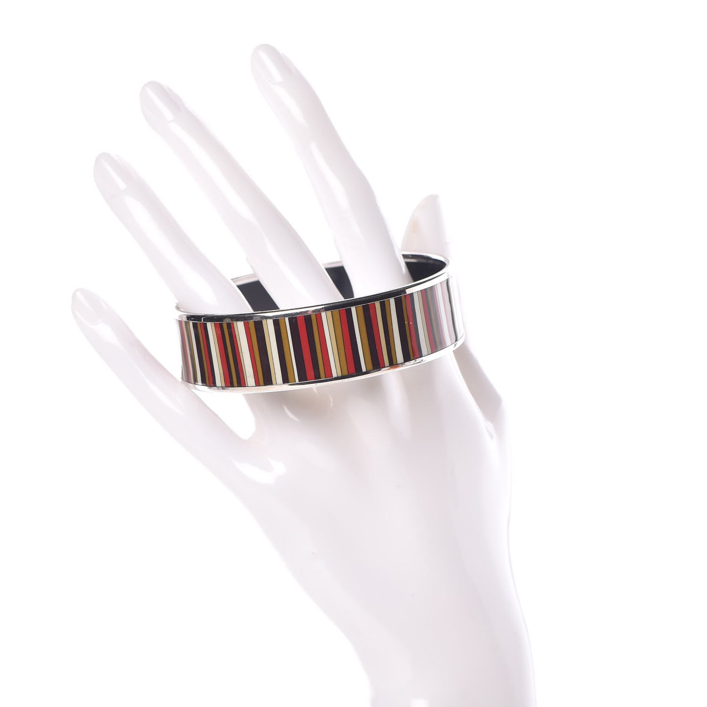 Enamel Printed Stripes Wide Bracelet 70