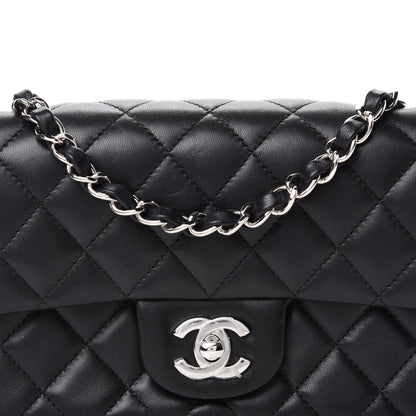 Chanel Lambskin Quilted Mini Rectangular Flap Black 12 of 13