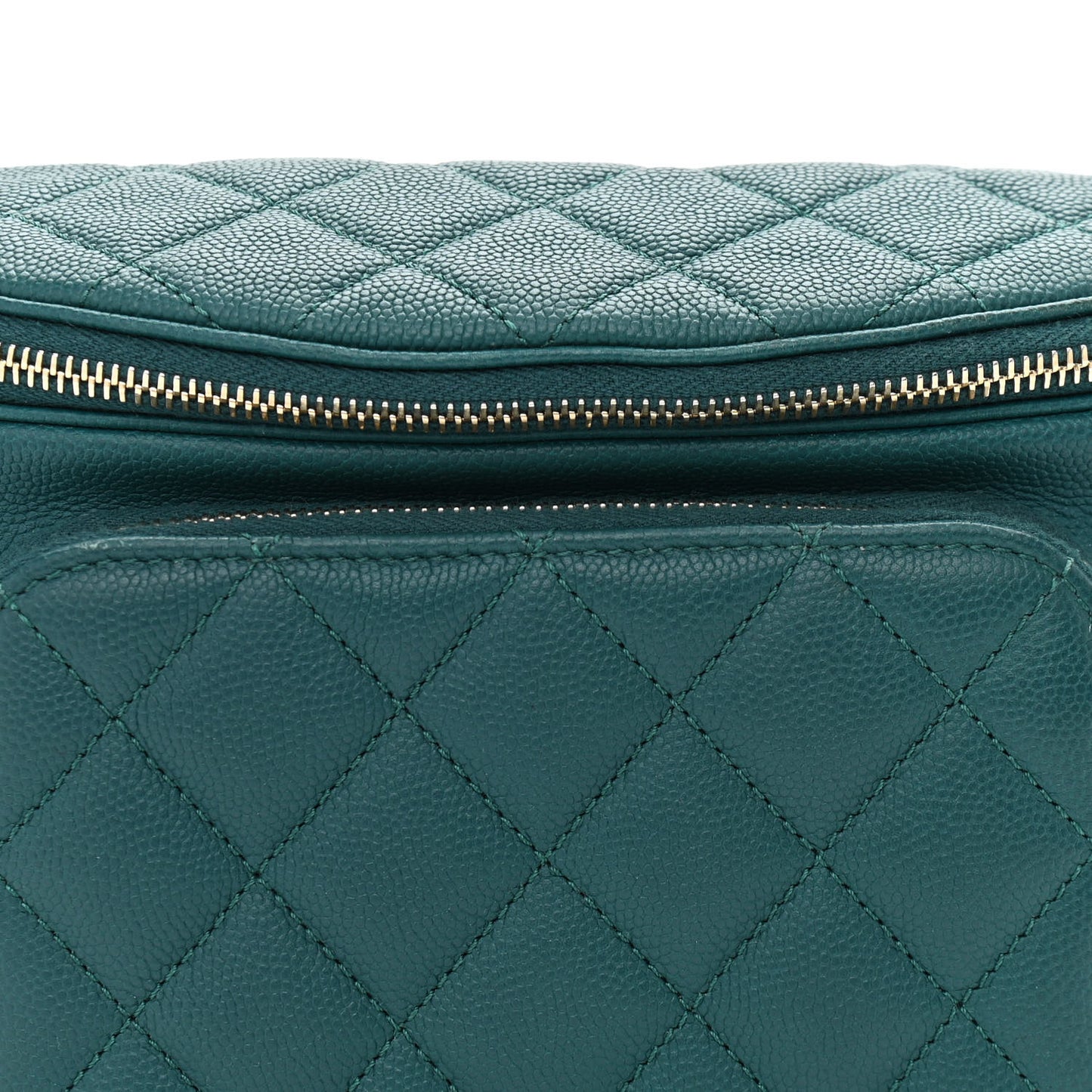 Caviar Quilted Business Affinity Waist Belt Bag Dark Turquoise