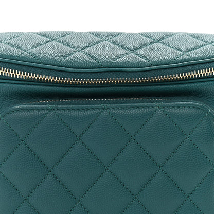 Chanel Caviar Quilted Business Affinity Waist Belt Bag Dark Turquoise 8 of 12