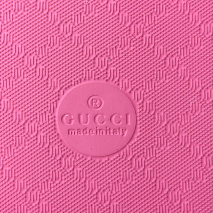 Gucci Rubber Logo Stamped Mens Slide Sandals 9 Fuchsia 8 of 10