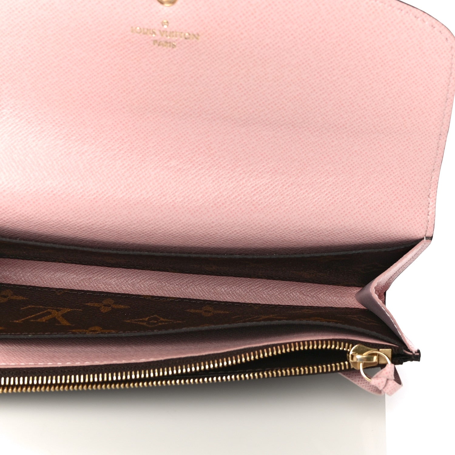 Louis Vuitton Monogram Emilie Wallet Rose Ballerine 5 of 10