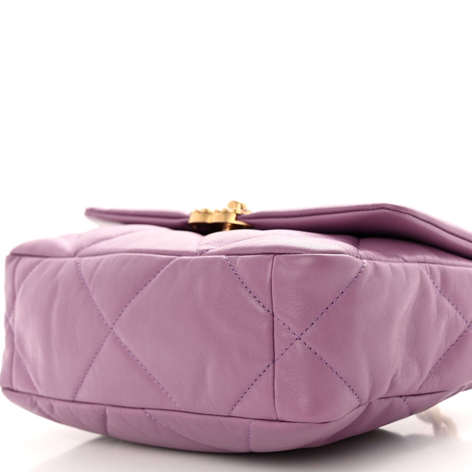Chanel Lambskin Quilted Medium Chanel 19 Flap Light Purple 10 of 12