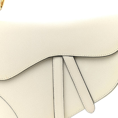 Christian Dior Grained Calfskin Saddle Bag White 8 of 10
