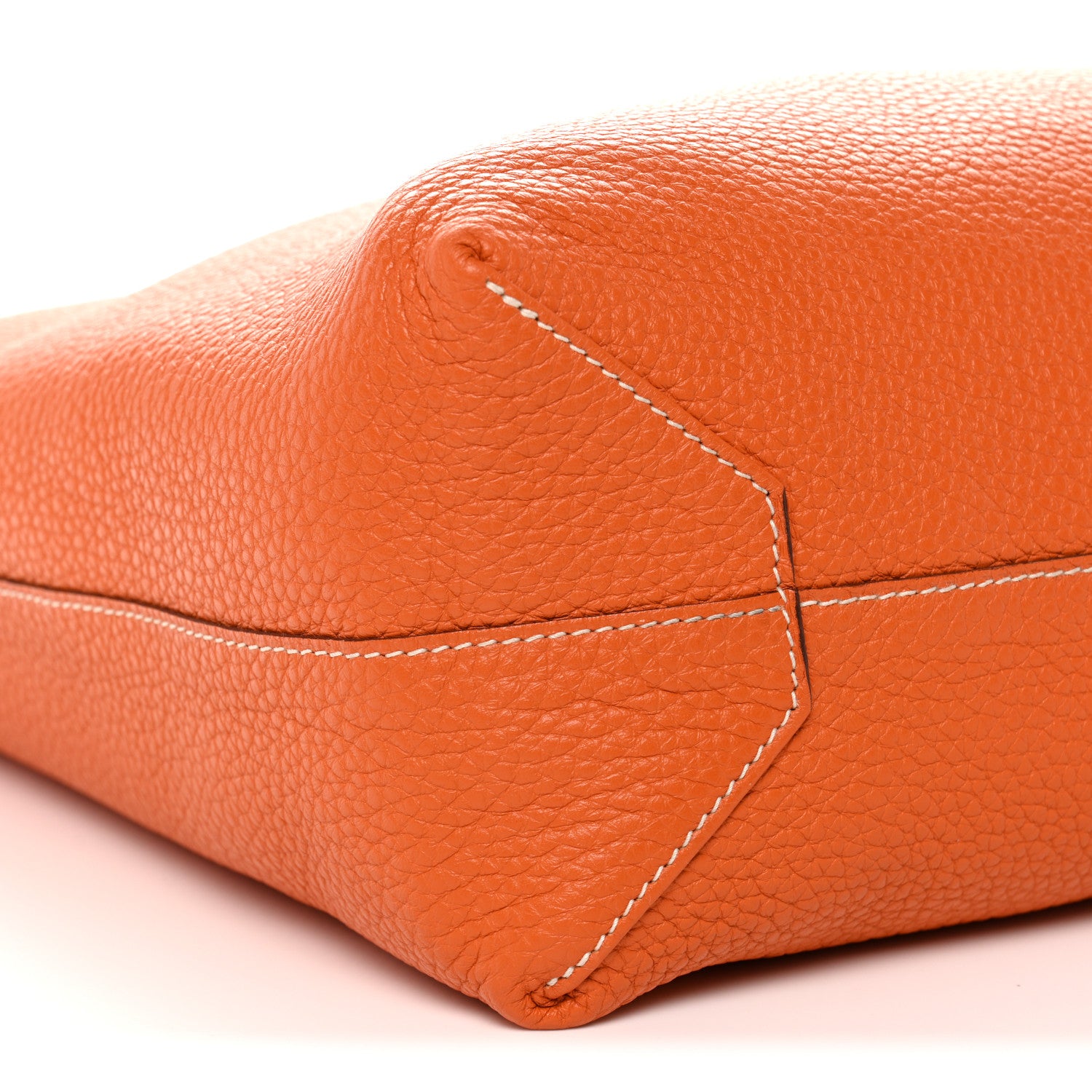 Hermes Taurillon Clemence Double Sens 45 Reversible Tote Orange Gold 15 of 17