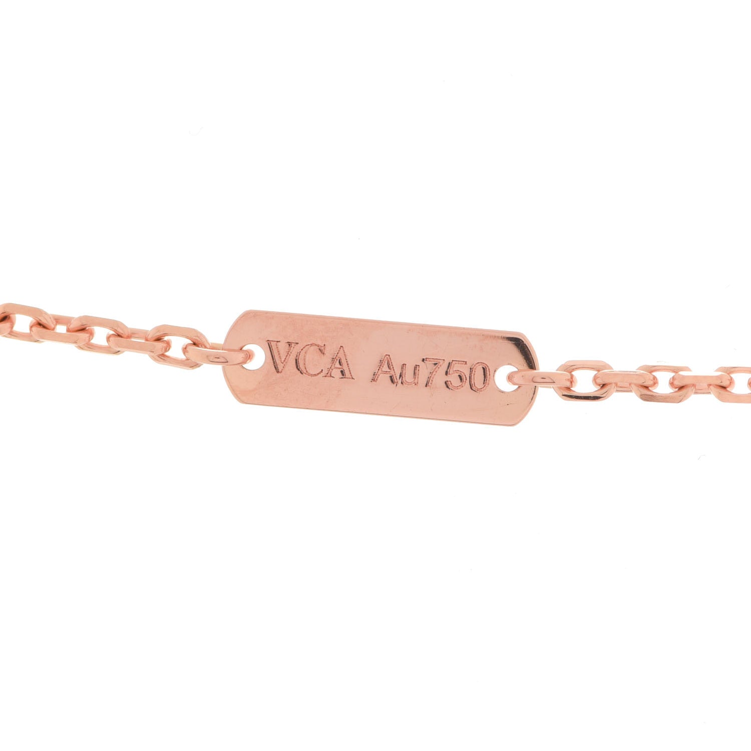 Van Cleef & Arpels 18K Rose Gold Vintage Alhambra Pendant Necklace 5 of 6