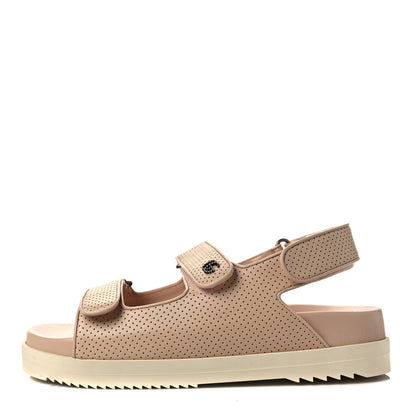Gucci Malaga Kid Mini Double G Perforated Womens Dad Sandals 40 Skin Rose 1 of 7