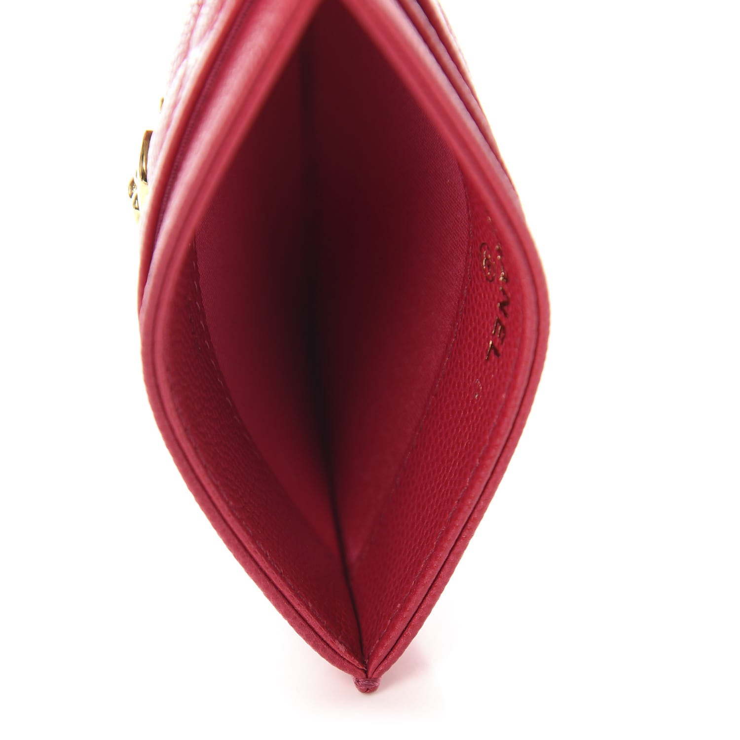 Chanel Caviar Camellia Embossed Card Holder Fuchsia 4 of 8