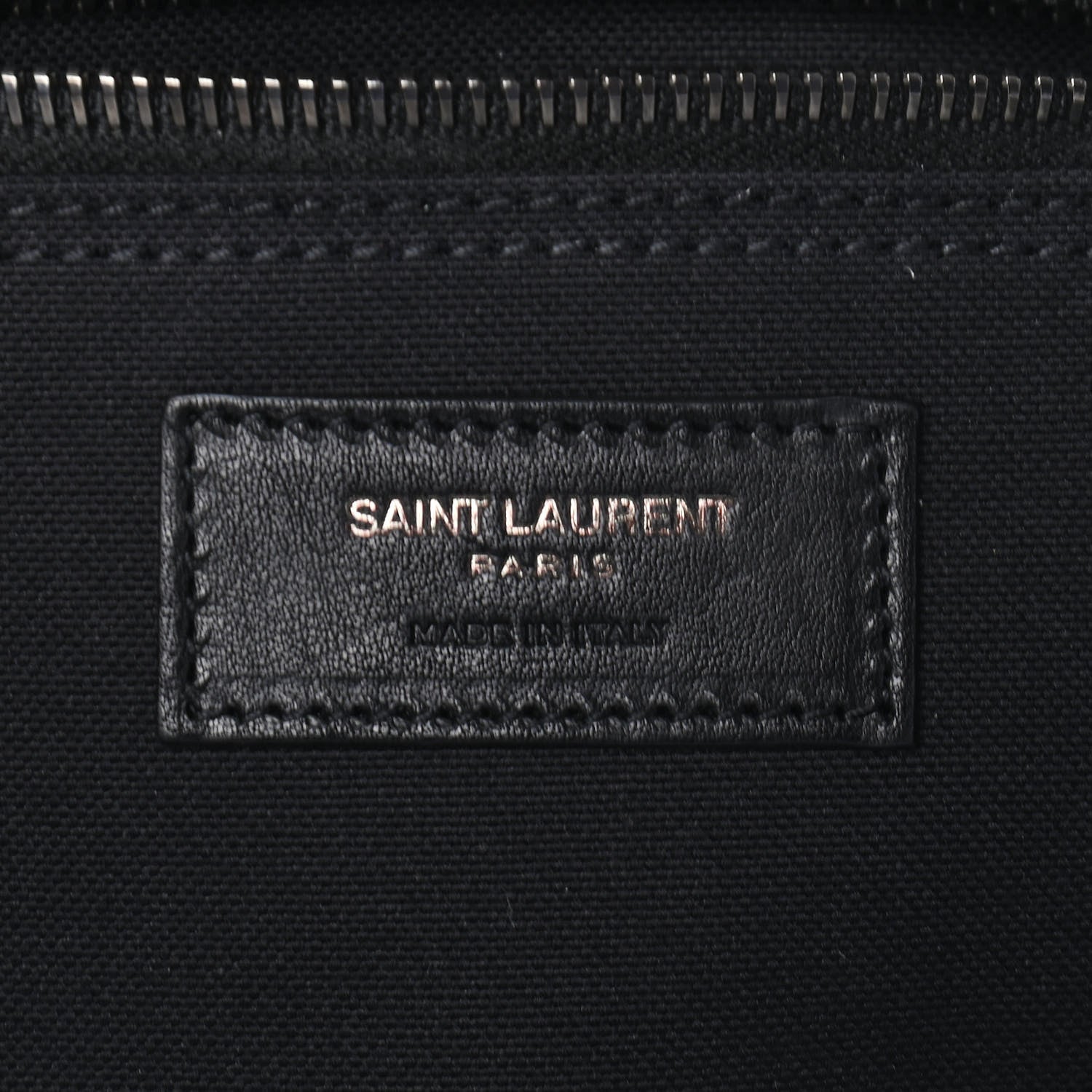 Saint Laurent Canvas Noe Striped Tote Black White 6 of 9