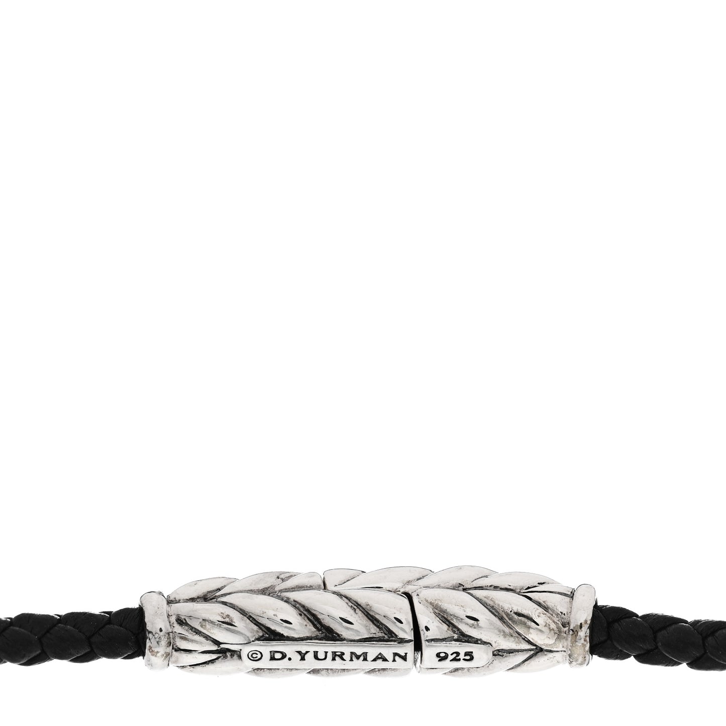 Sterling Silver Chevron Triple-Wrap Bracelet Black
