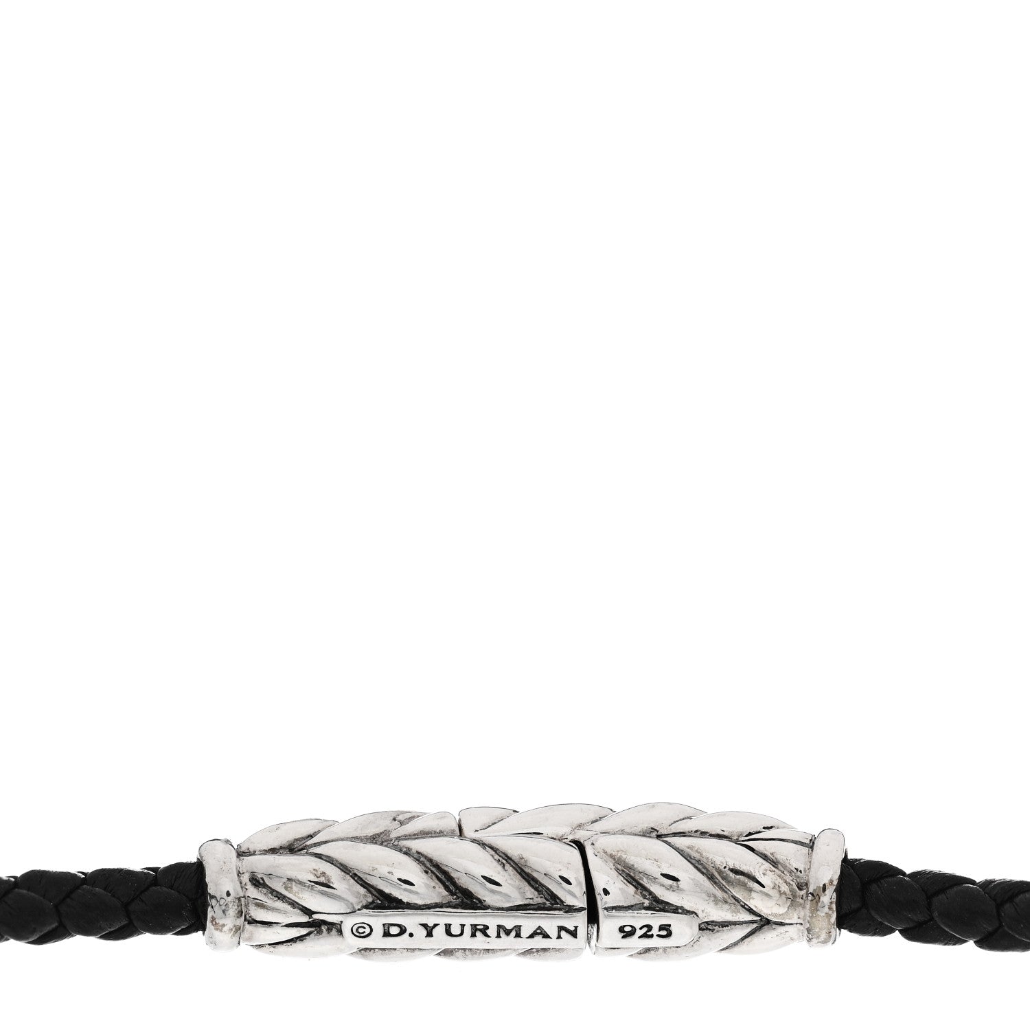 David Yurman Sterling Silver Chevron Triple-Wrap Bracelet Black 3 of 3