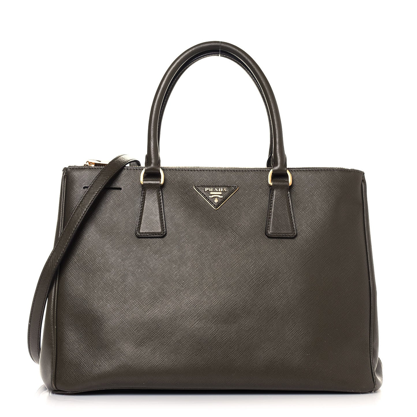 Saffiano Medium Galleria Double Zip Tote Caffe