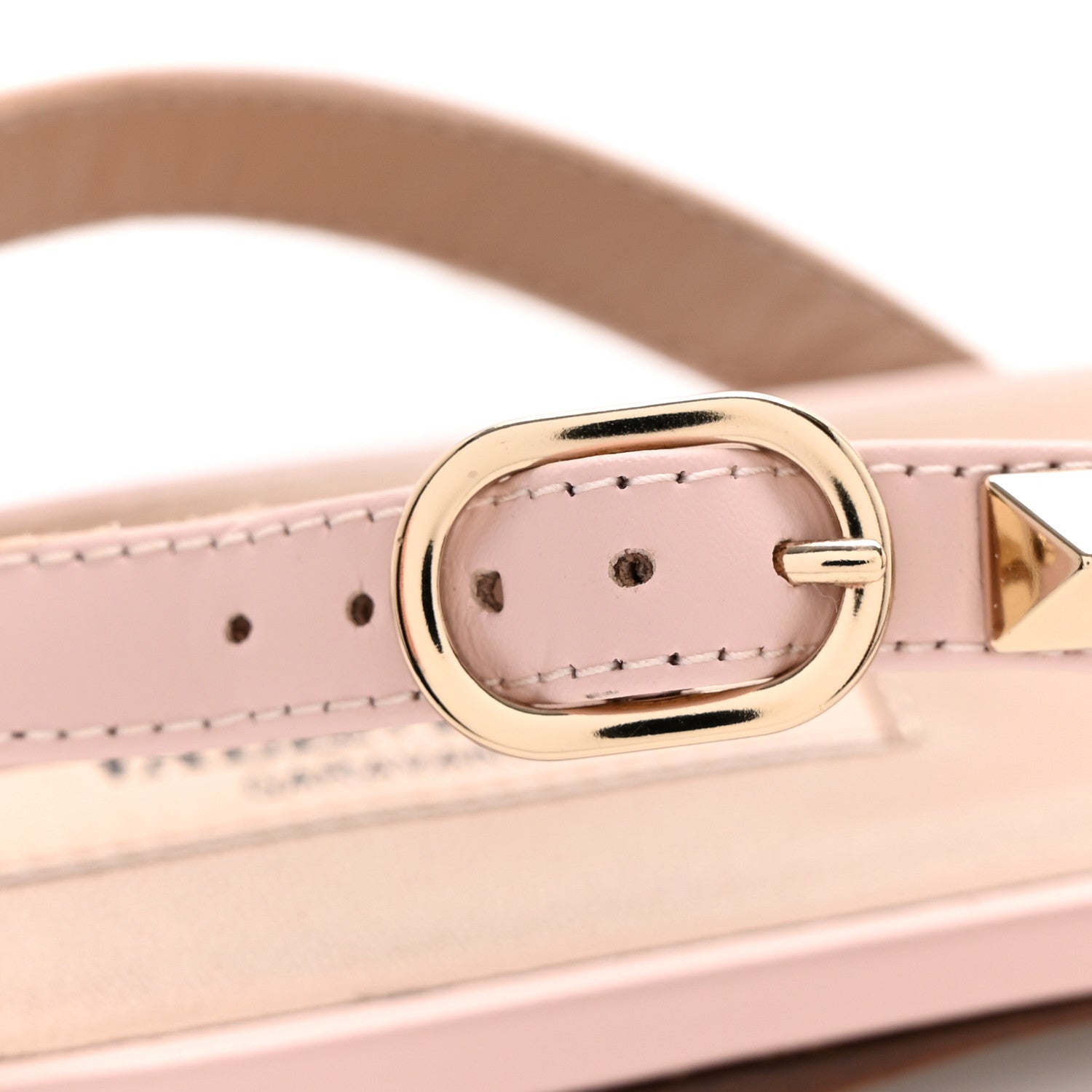 Valentino Garavani Pebbled Calfskin Rockstud Slingback Flats 39 Rose Quartz 10 of 11
