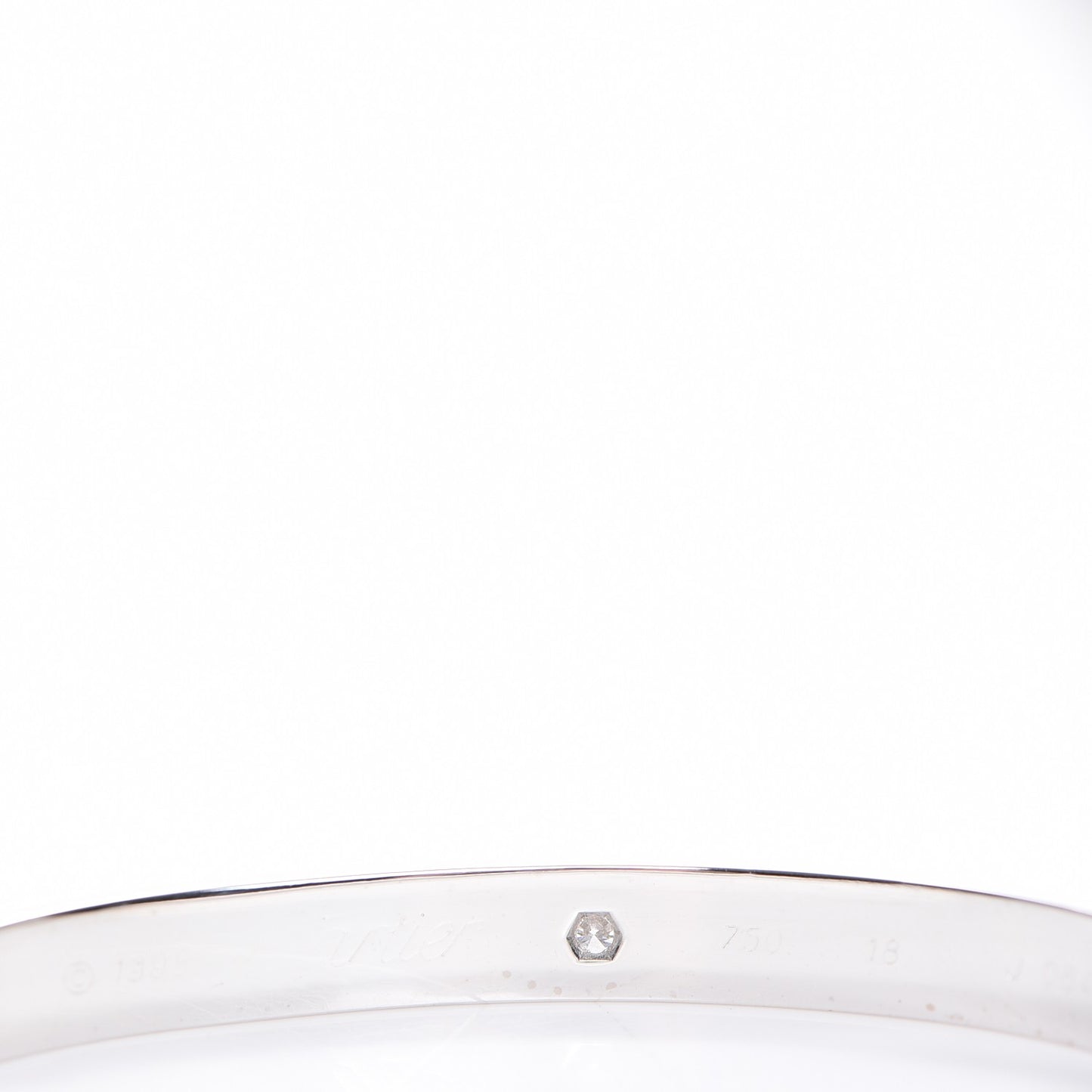 18K White Gold 6 Diamond LOVE Bracelet 18