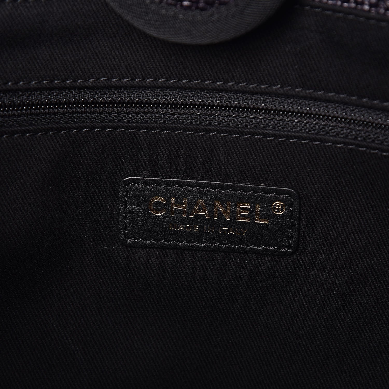 Chanel Woven Straw Raffia Small Deauville Tote Black 6 of 10