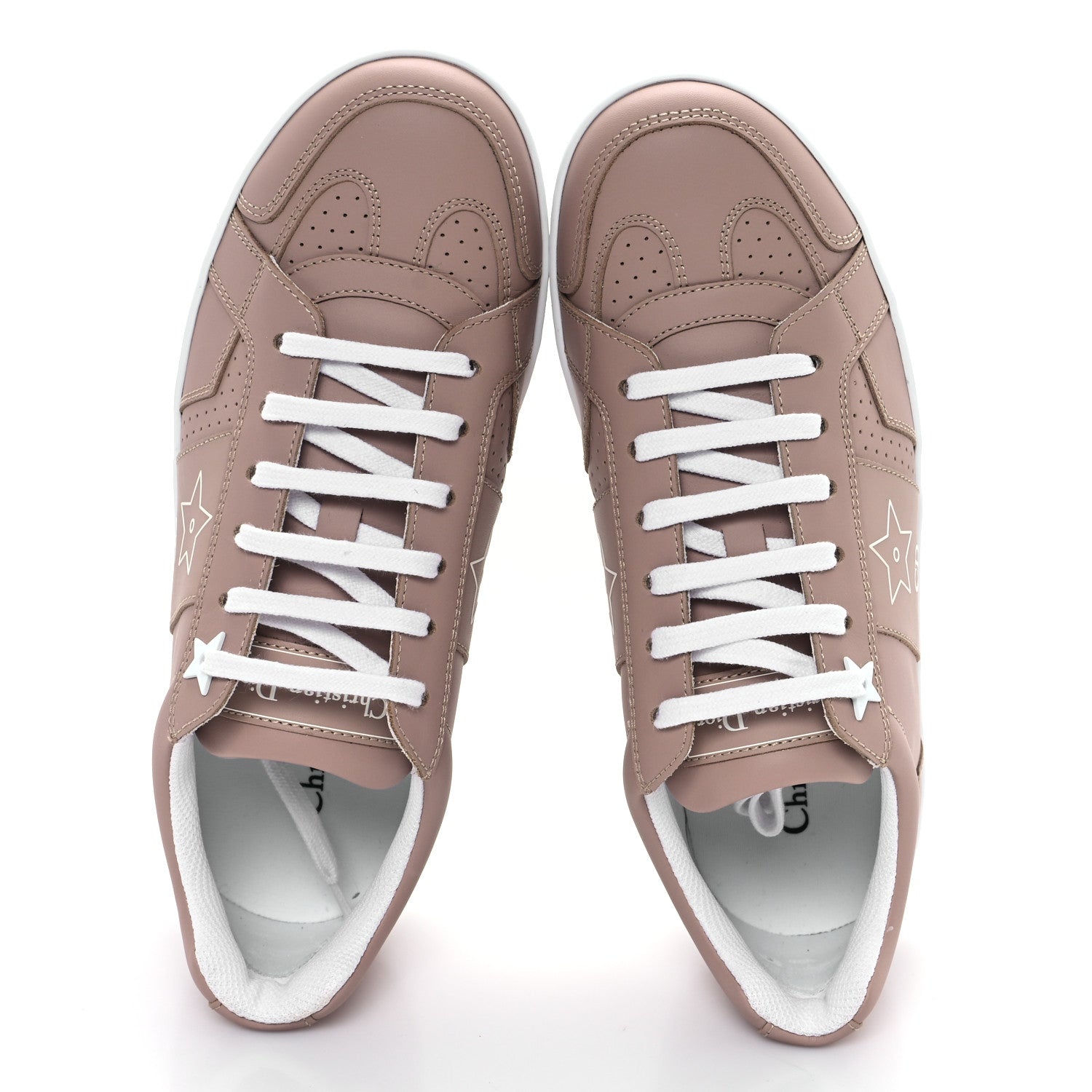 Christian Dior Calfskin Dior Star Ors Low Top Sneakers 36.5 Nude 2 of 10