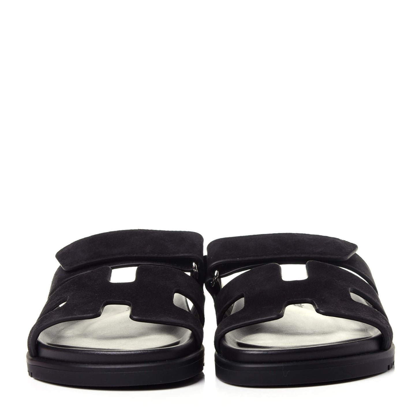 Suede Goatskin Womens Chypre Sandals 36 Black