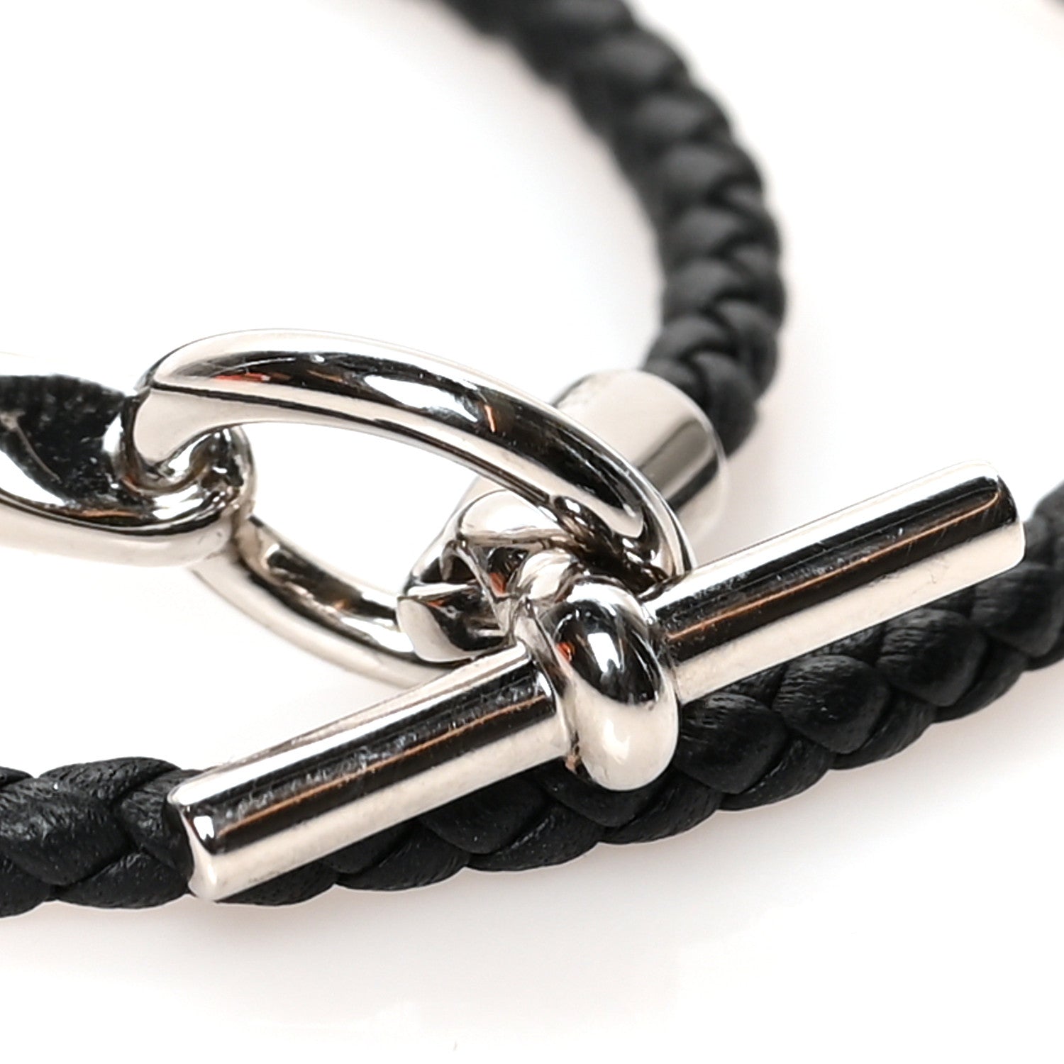 Hermes Swift Double Tour Glenan Bracelet T2 Black 4 of 6