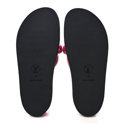 Louis Vuitton Calfskin Embossed Monogram Sunset Flat Comfort Mule 39 Rose Pop 5 of 9