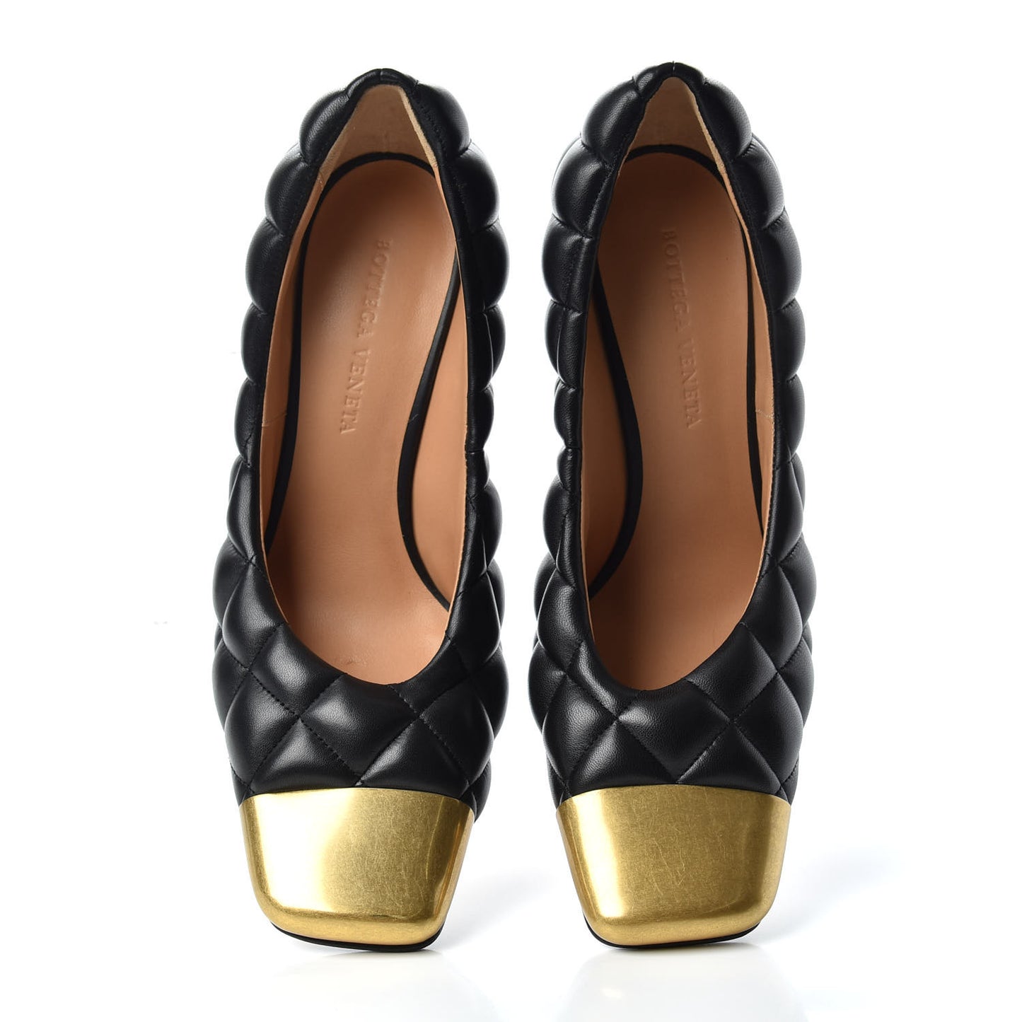 Nappa Matelasse Captoe Pumps 36 Black