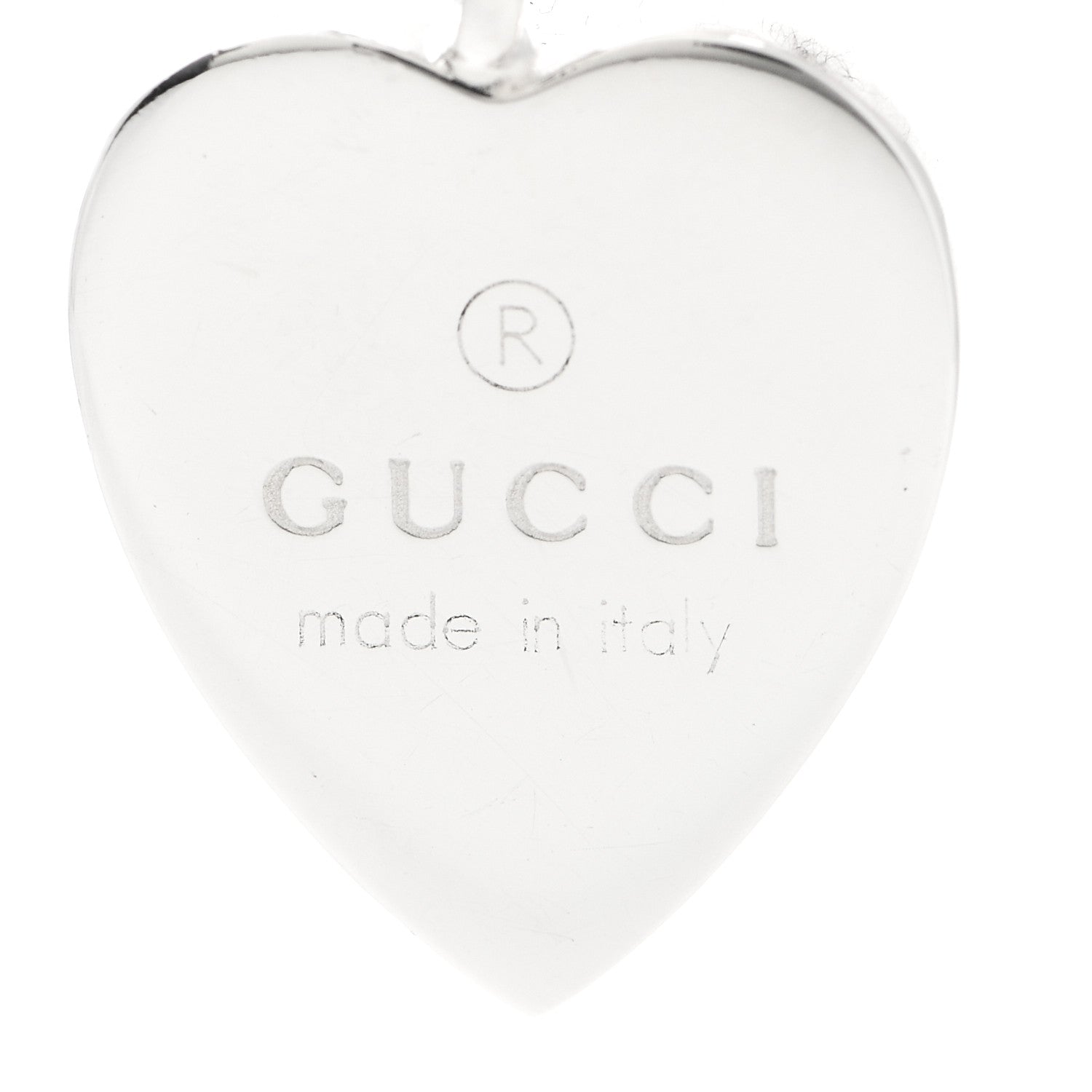 Gucci Sterling Silver Trademark Heart Drop Earrings 5 of 6