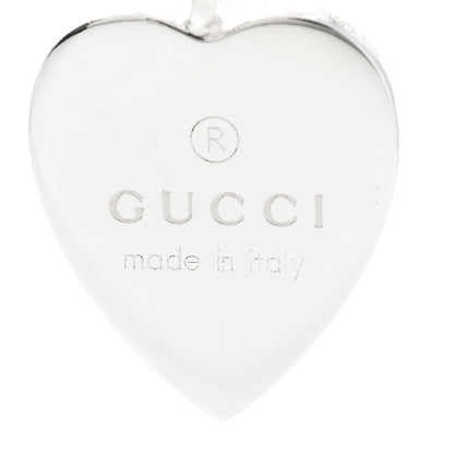 Gucci Sterling Silver Trademark Heart Drop Earrings 5 of 6