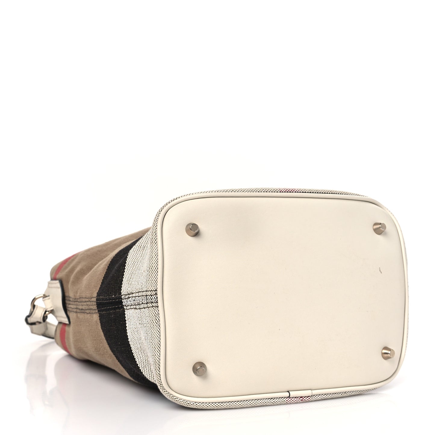 Canvas Mega Check Small Ashby Hobo White