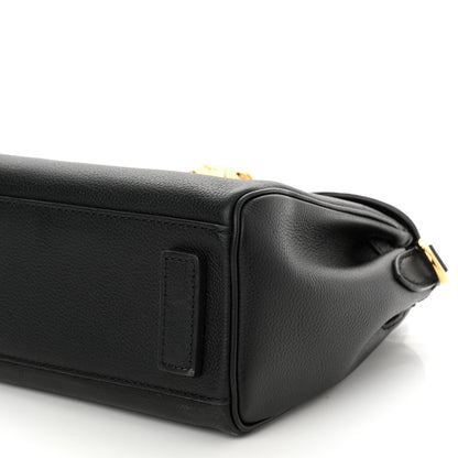 Versace Grained Calfskin Small La Medusa Top Handle Bag Black 9 of 11