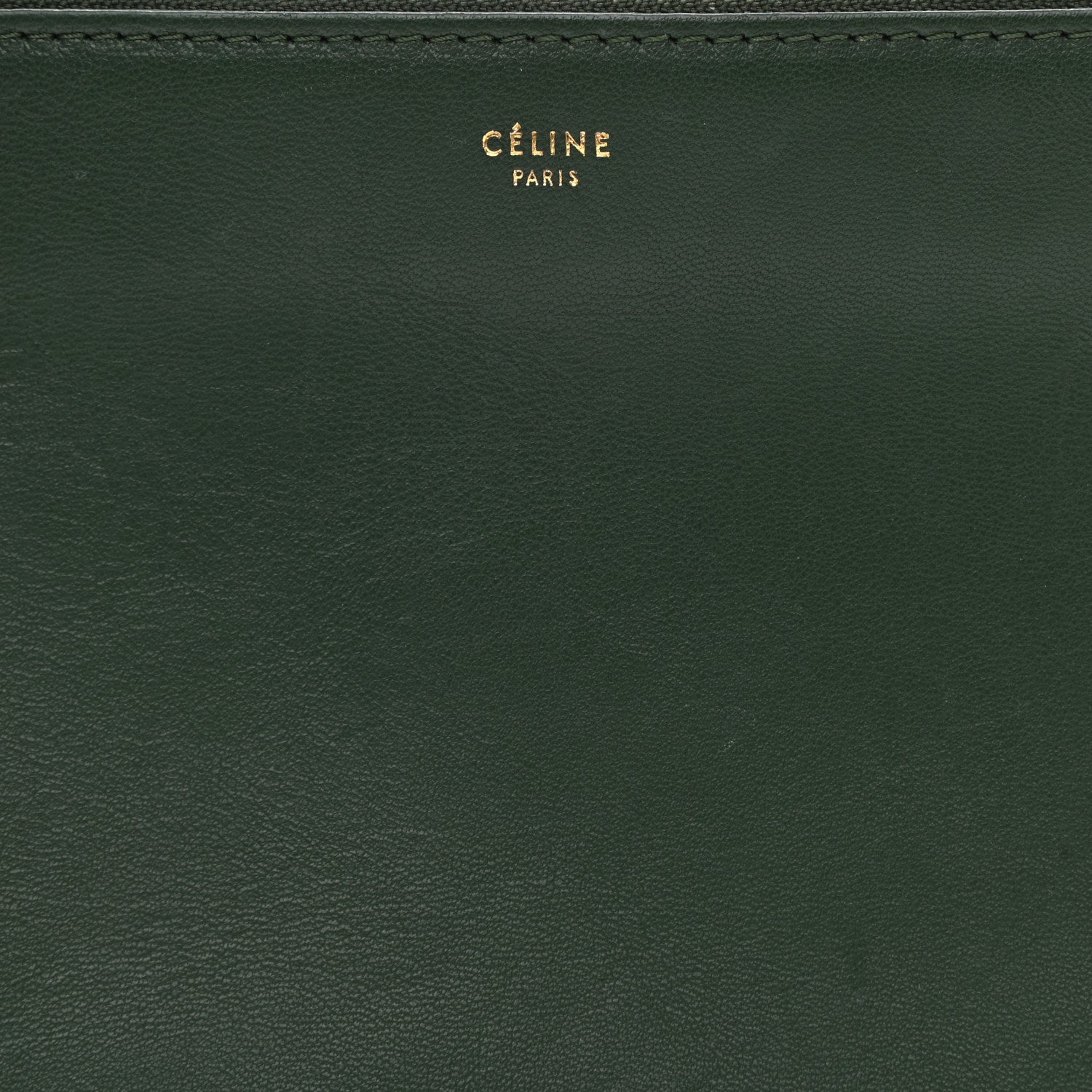 Celine Lambskin Small Trio Crossbody Bag Dark Green 8 of 8