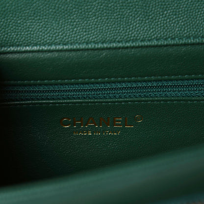 Chanel Caviar Quilted Medium Business Affinity Flap Green 8 of 10