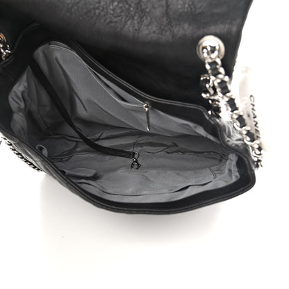 Chanel Washed Lambskin Quilted Maxi Chain Around Flap Black 5 of 10