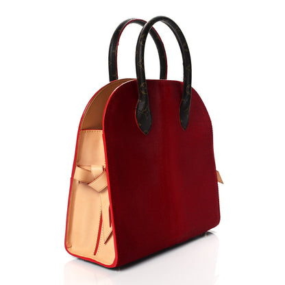 Louis Vuitton Monogram Calf Hair Spikes Iconoclasts Christian Louboutin Tote Red 3 of 9