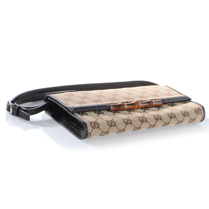 Gucci Monogram Bamboo Clutch Bag Brown 4 of 6