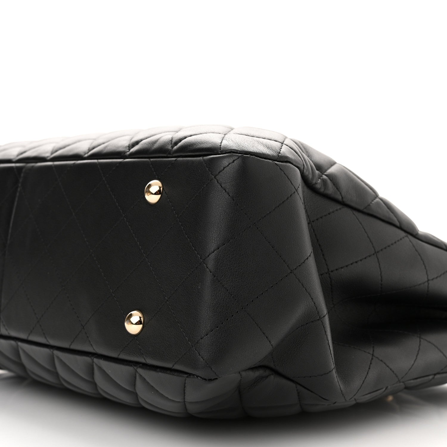 Chanel Calfskin Quilted Large Classic Shopping Tote Black 10 of 12