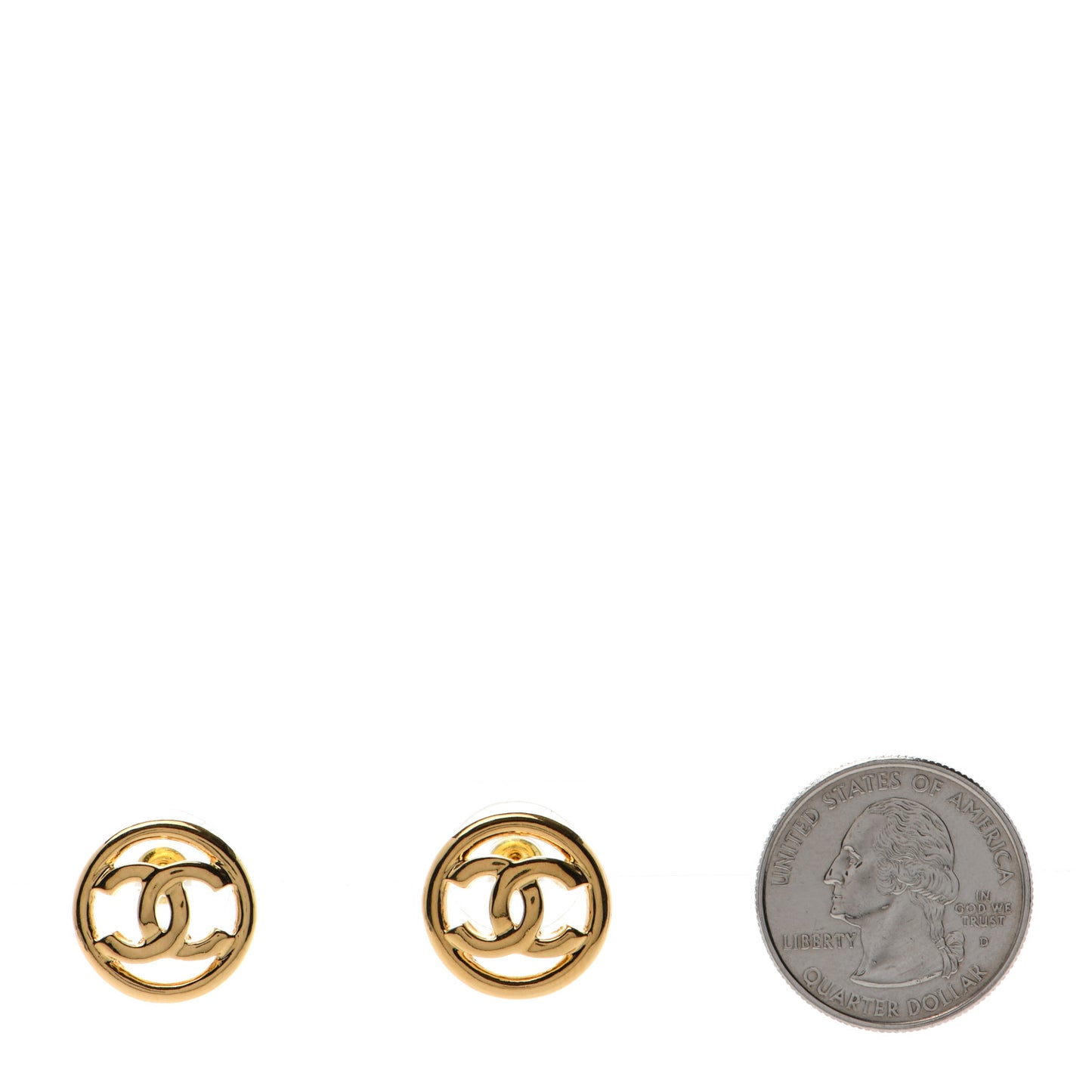 CC Round Earrings Gold